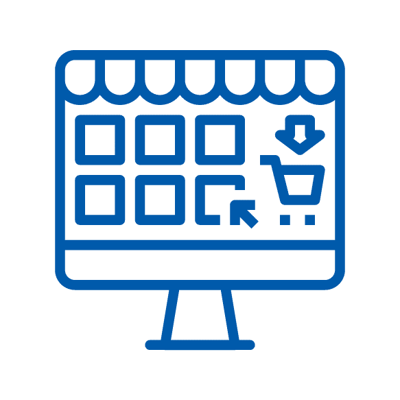 Bild mit einem gezeichneten Computer. Zu den Lizenzpartnern: Klicken