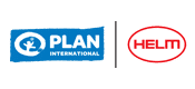 Logo Plan International und Helm