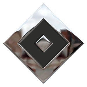 Chrom Emblem "Raute"