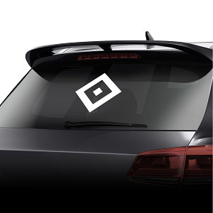 Heckscheibenaufkleber "Raute"