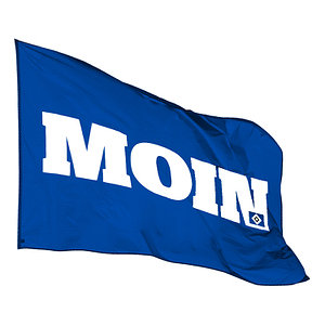 Hissfahne "Moin" 120x180cm