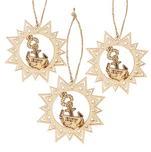 Holzanhänger 3er-Set "Anker"