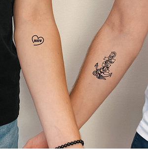 Inkster Tattoo 2er-Set "Anker"