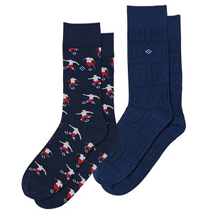 Socken 2-er Set "Spielfeld" inkl.Box