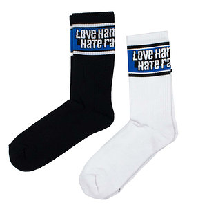Sportsocken 2er Set "Love Hamburg - Hate Racism"