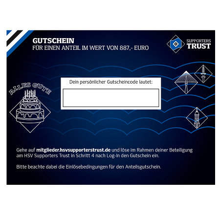 Anteilsgutschein HSV Supporters Trust "Alles Gute" *