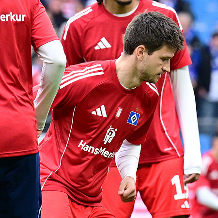 Getragenes rotes Aufwärmshirt Katterbach vs. Hoffenheim