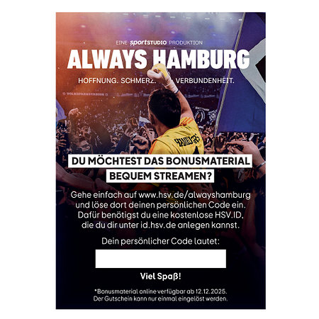 Gutschein Bonusmaterial „Always Hamburg“