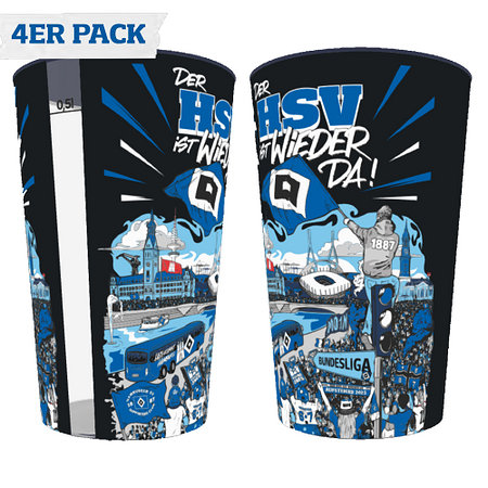 HSV Becher 4er-Set Aufstieg 24/25