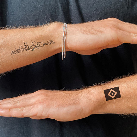 HSV Inkster Tattoo 2er-Set "Skyline"