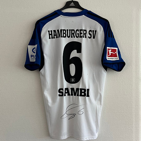 HSV Signiertes Adidas Matchworntrikot Sambi Lokonga