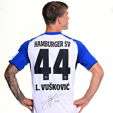 HSV Signiertes Vorstellungs-Heimtrikot Luka Vušković #44