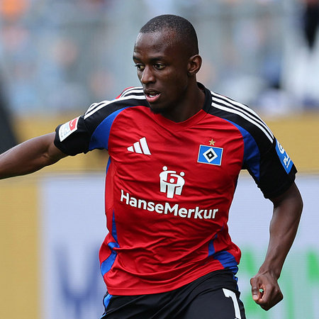 HSV Signiertes adidas Matchworntrikot Jean-Luc Dompé