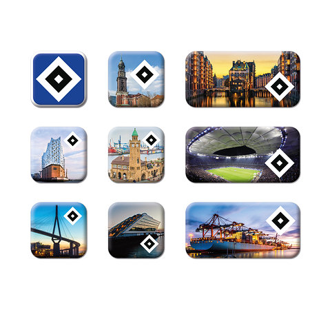 Magneten 9er-Set "Hamburg"