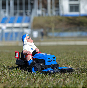 Gartenzwerg "Aufsitzmäher"