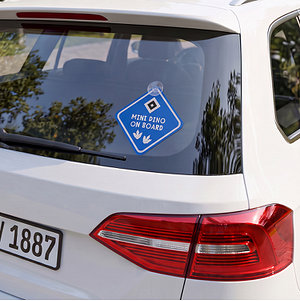 Autoschild "Mini Dino on Board"