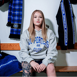 SC Kapuzenpullover "College grau"