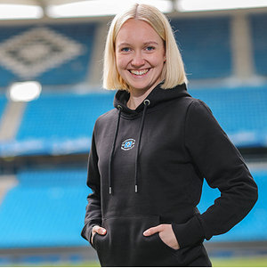 SC Kapuzenpullover Damen "Logo mittig schwarz"