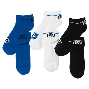 Sneakersocken 3er-Set "Blau-Weiß-Schwarz"