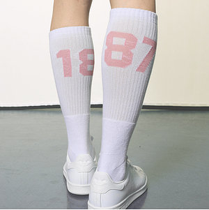 Socken "1887 weiß-pink"