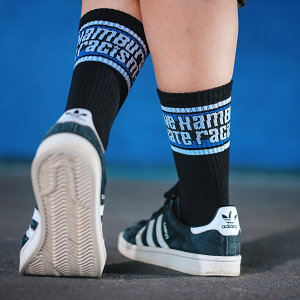 Sportsocken 2er Set "Love Hamburg - Hate Racism"