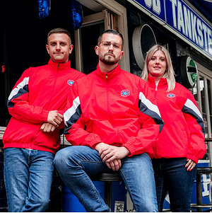 SC Trackjacke "Retro rot"