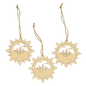 Holzanhänger 3er-Set "Schiff"