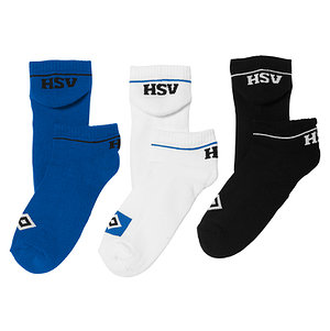Sneakersocken 3er-Set "Blau-Weiß-Schwarz"